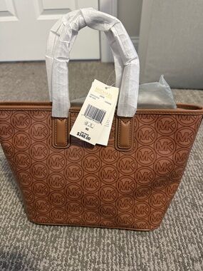 Michael Kors Tan Monogram Small Tote